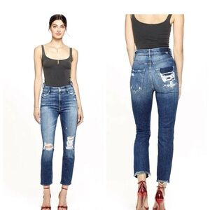 MOTHER the dazzler shift  Distressed Ankle Jeans